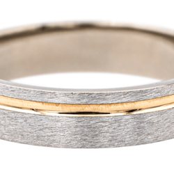 Bague Alliance GUÉRIN en or blanc et or rose - Castafiore