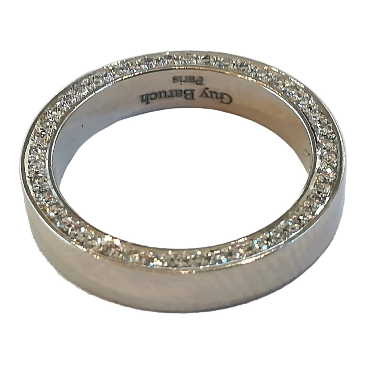 Bague Alliance GUY BARUCH en platine et diamants - Castafiore