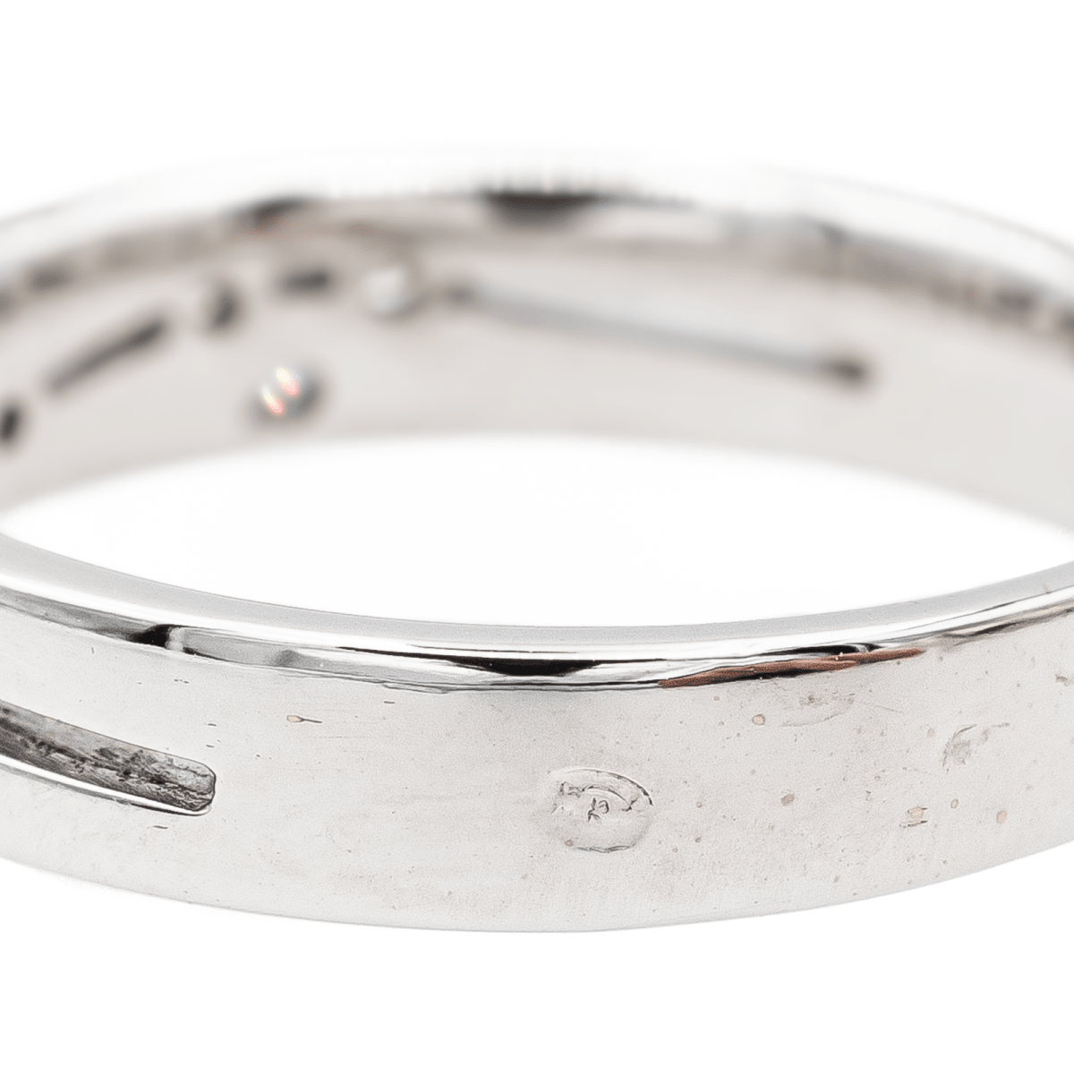 Bague Alliance Or blanc Diamant - Castafiore