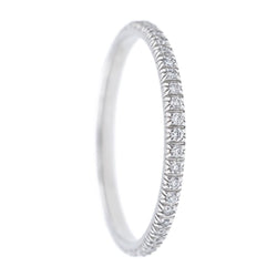 Bague Alliance Or blanc Diamant - Castafiore
