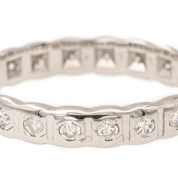 Bague Alliance Or blanc Diamant - Castafiore