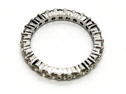 Bague Alliance Or blanc Diamant - Castafiore