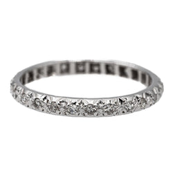 Bague Alliance Or blanc Diamant - Castafiore