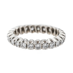 Bague Alliance Or blanc Diamant - Castafiore