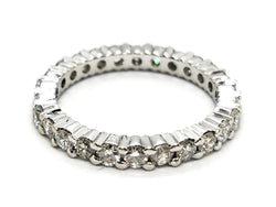 Bague Alliance Or blanc Diamant - Castafiore