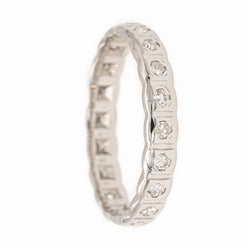 Bague Alliance Or blanc Diamant - Castafiore