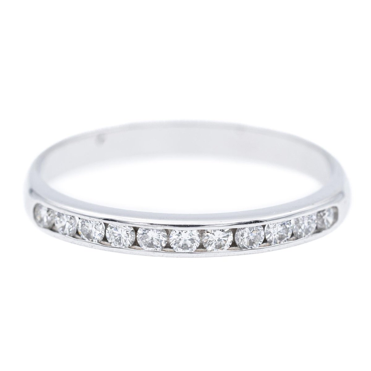 Bague Alliance Or blanc Diamant - Castafiore