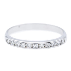 Bague Alliance Or blanc Diamant - Castafiore