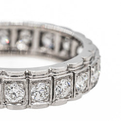 Bague Alliance Or blanc Diamant - Castafiore