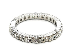Bague Alliance Or blanc Diamant - Castafiore