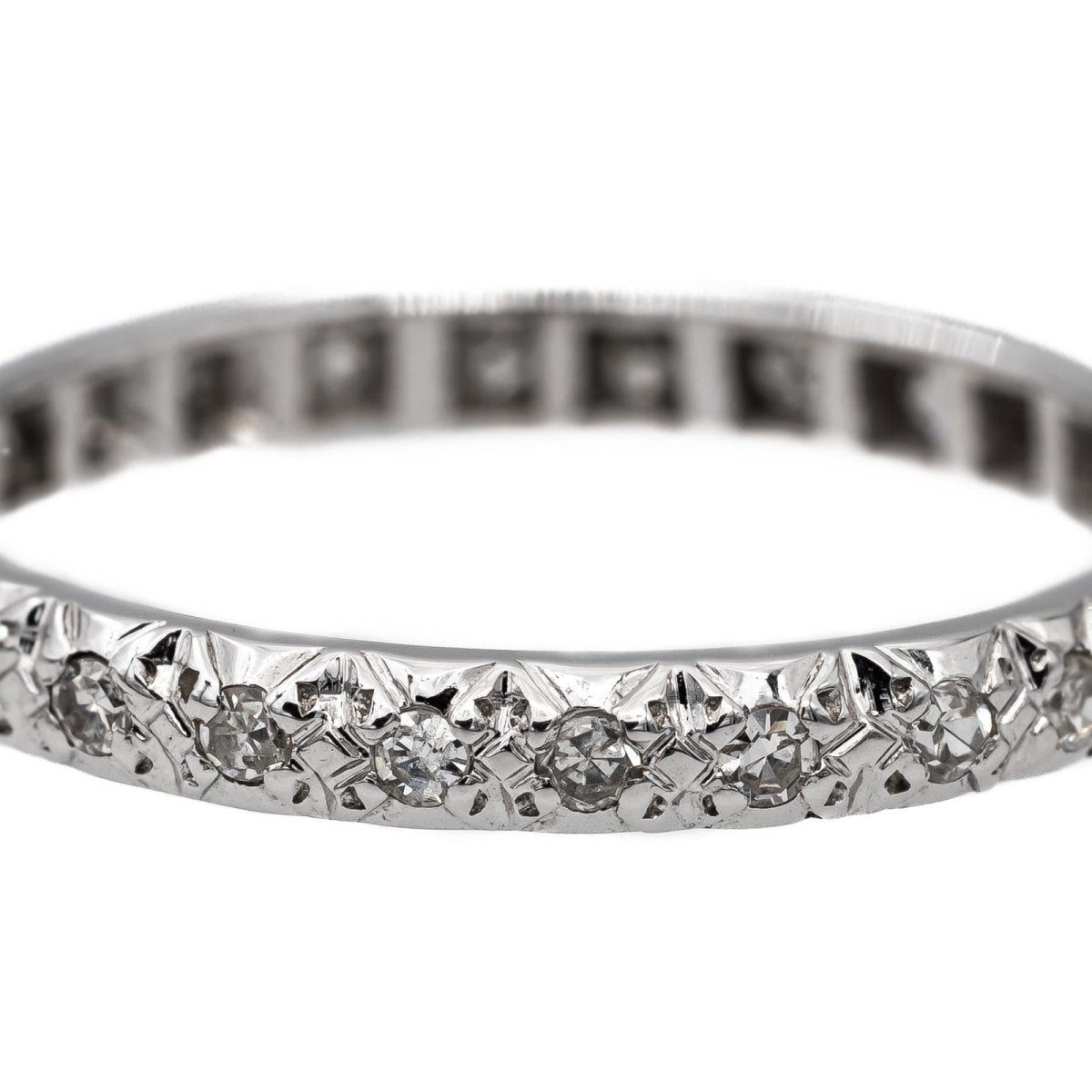 Bague Alliance Or blanc Diamant - Castafiore