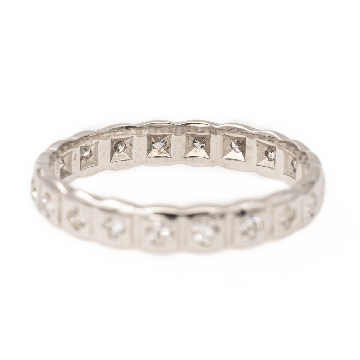 Bague Alliance Or blanc Diamant - Castafiore