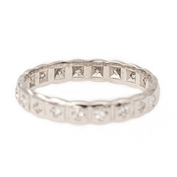 Bague Alliance Or blanc Diamant - Castafiore