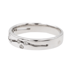 Bague Alliance Or blanc Diamant - Castafiore