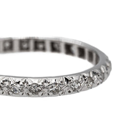 Bague Alliance Or blanc Diamant - Castafiore