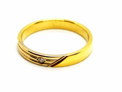 Bague Alliance Or jaune Diamant - Castafiore