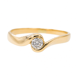 Bague Alliance Or jaune Diamant - Castafiore