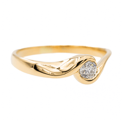 Bague Alliance Or jaune Diamant - Castafiore