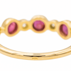 Bague Alliance Or jaune Rubis - Castafiore