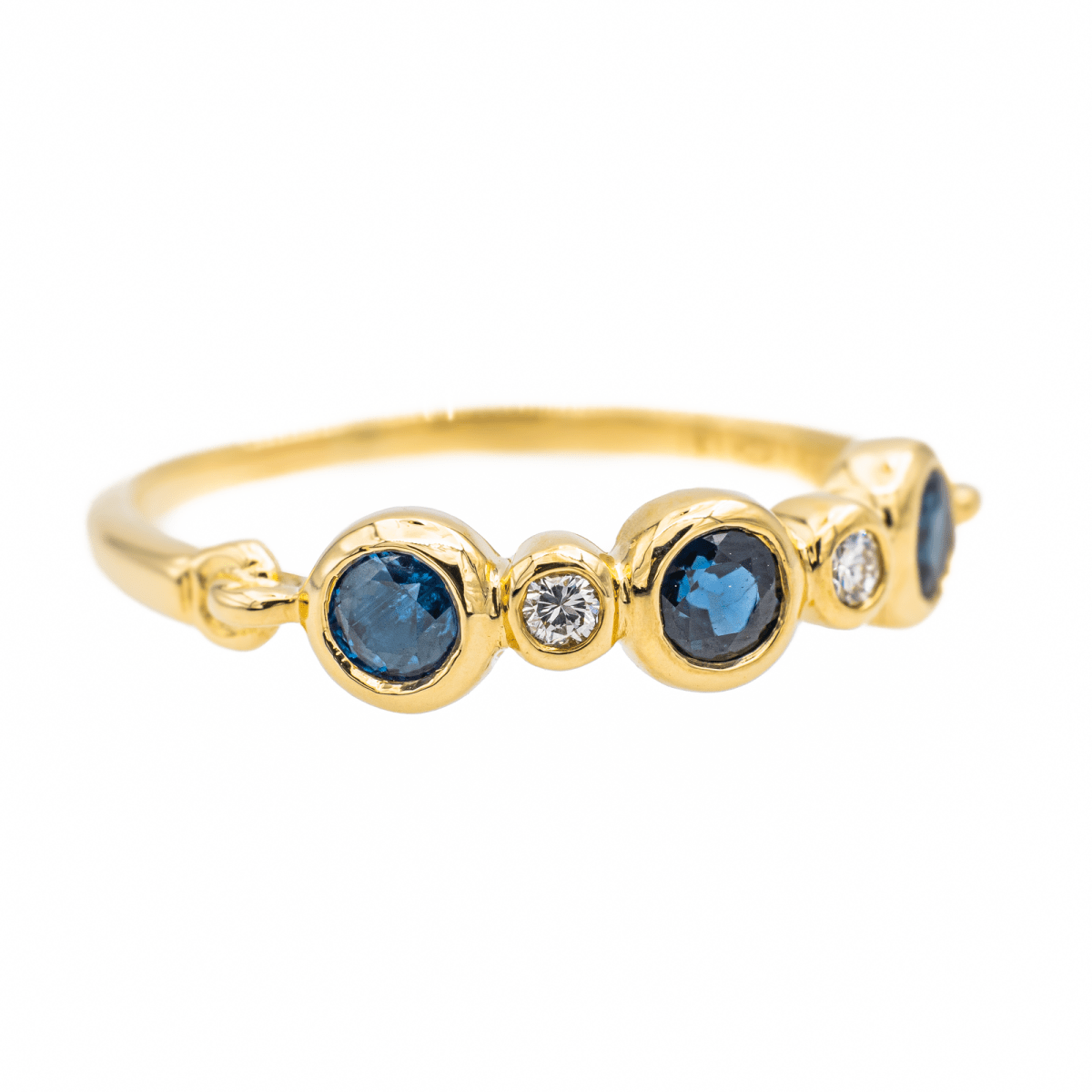 Bague Alliance Or jaune Saphir - Castafiore