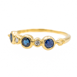Bague Alliance Or jaune Saphir - Castafiore