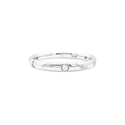 Bague Alliance POMELLATO "Lucciole" en or blanc et diamants - Castafiore