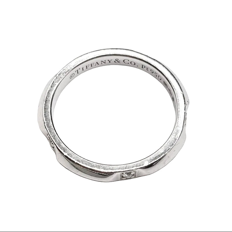 Bague Alliance TIFFANY & CO. "Tiffany True" en platine et diamants - Castafiore