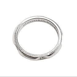 Bague Alliance TIFFANY & CO. "Tiffany True" en platine et diamants - Castafiore