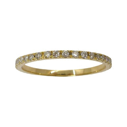 Bague Alliance tour complet en or jaune et diamants - Castafiore