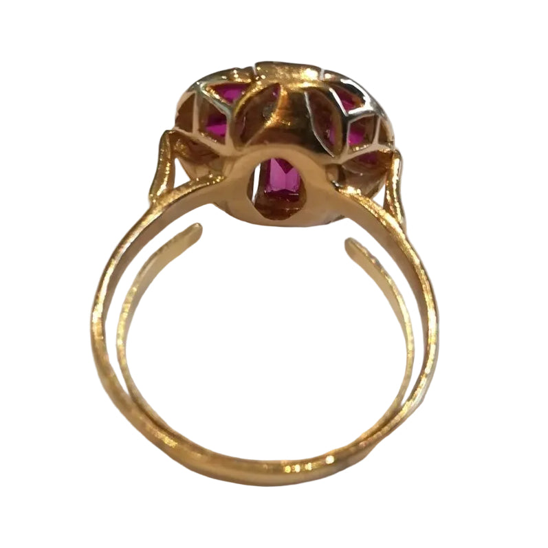 Bague Ancienne 2 Ors Diamant - Castafiore