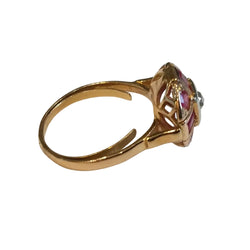 Bague Ancienne 2 Ors Diamant - Castafiore