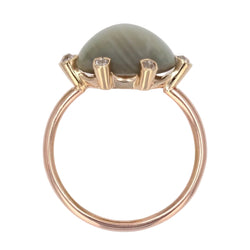 Bague ancienne chrysobéryl diamants - Castafiore