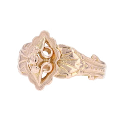Bague ancienne de sentiment or rose - Castafiore