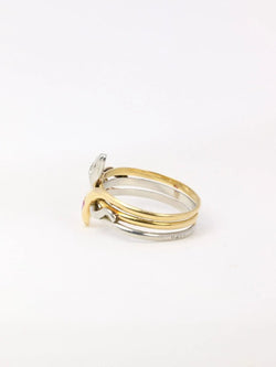 Bague ancienne deux serpents en or, diamant et rubis - XIXe siècle - Castafiore