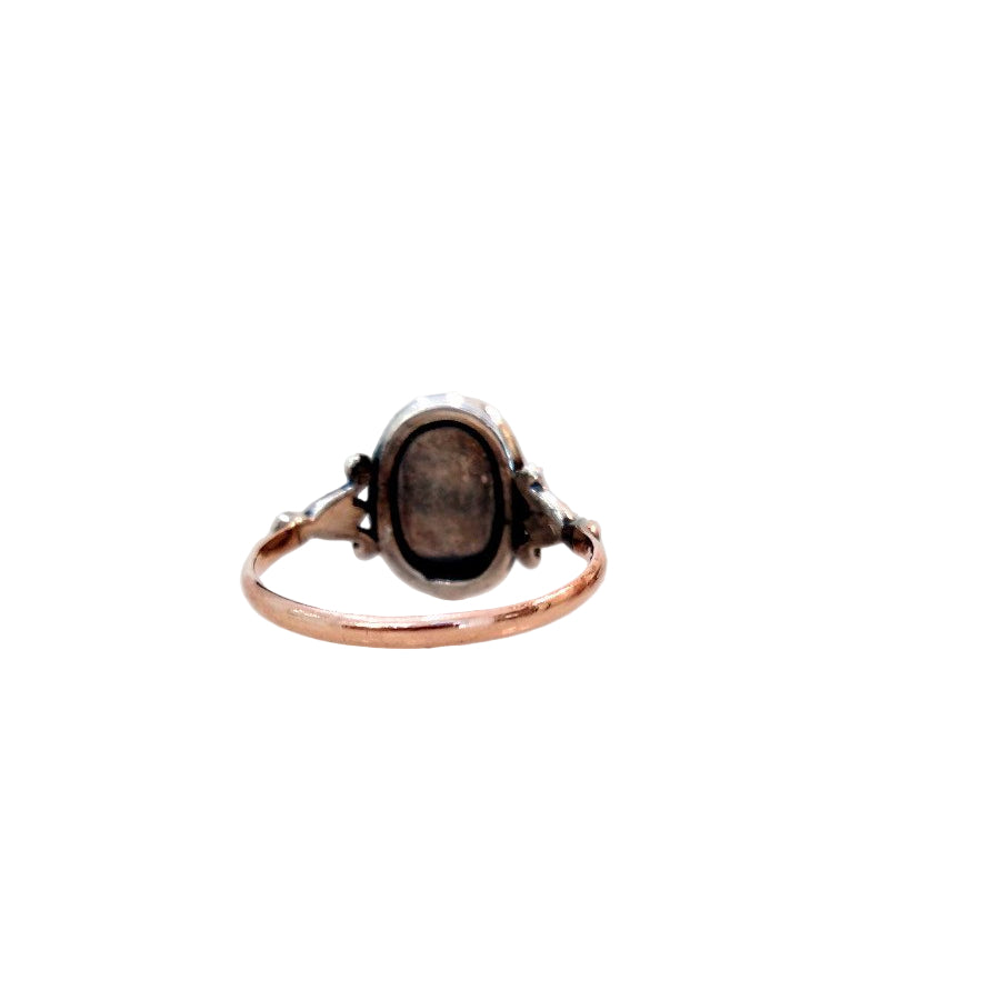 Bague Ancienne en or et argent avec nacre - Castafiore