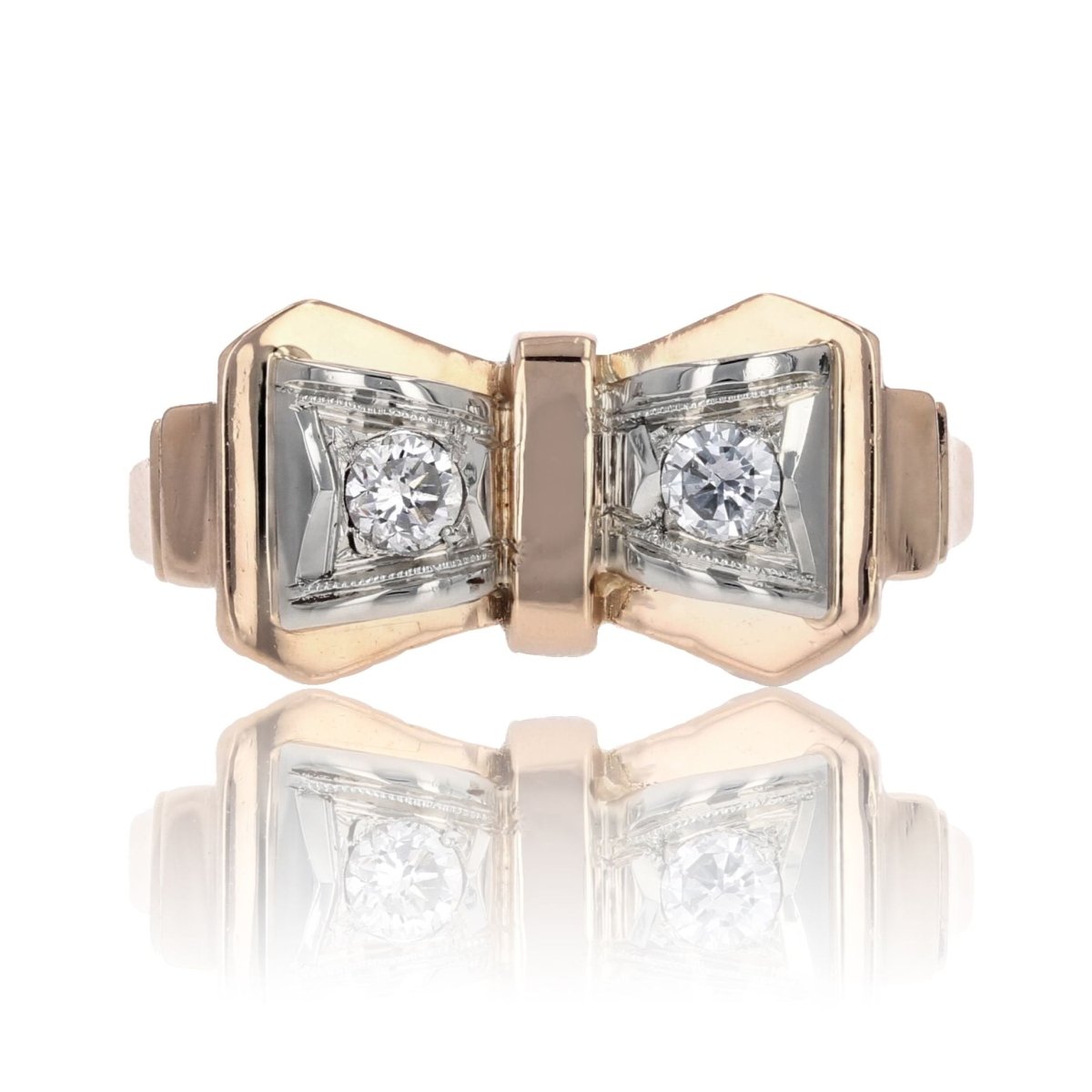 Bague ancienne nud diamants - Castafiore