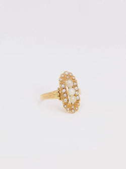 Bague ancienne or perles fines - Castafiore