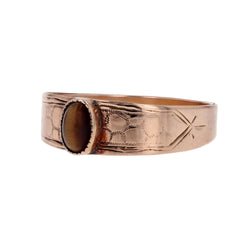 Bague ancienne or rose il du tigre