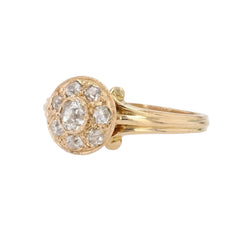 Bague ancienne ronde diamants - Castafiore