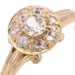 Bague ancienne ronde diamants - Castafiore