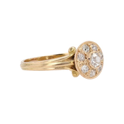 Bague ancienne ronde diamants - Castafiore
