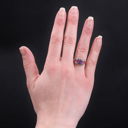 Bague ancienne rubis diamants - Castafiore