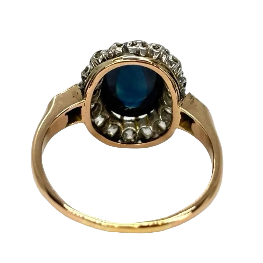 Bague ANCIENNE Saphir cabochon en or rose - Castafiore