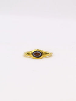 Bague antique intaille romaine sur agate figurant Athena de profil - Castafiore