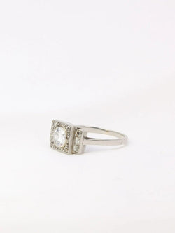 Bague Art - déco à gradins en or et diamants - Castafiore
