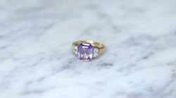 Bague Art Déco améthyste et diamants - Castafiore