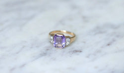Bague Art Déco améthyste et diamants - Castafiore