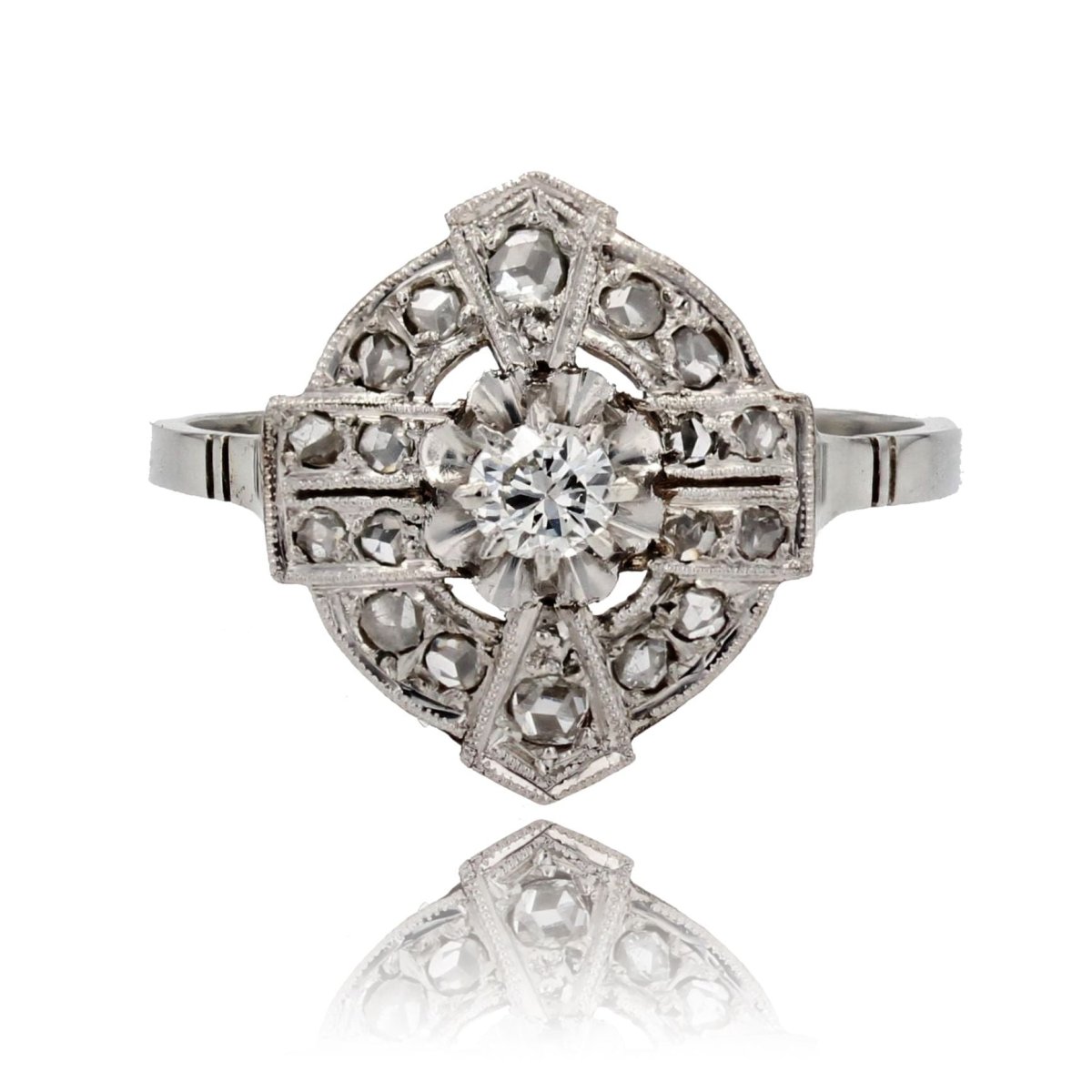 Bague Art Déco diamants - Castafiore
