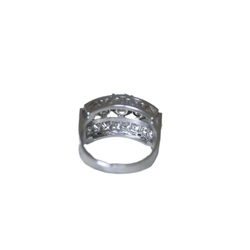 Bague Art Déco en or blanc, platine et diamants - Castafiore