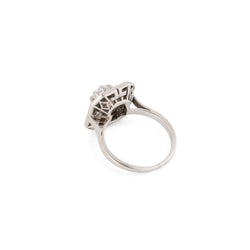 Bague Art déco en platine, émeraudes et diamants - Castafiore